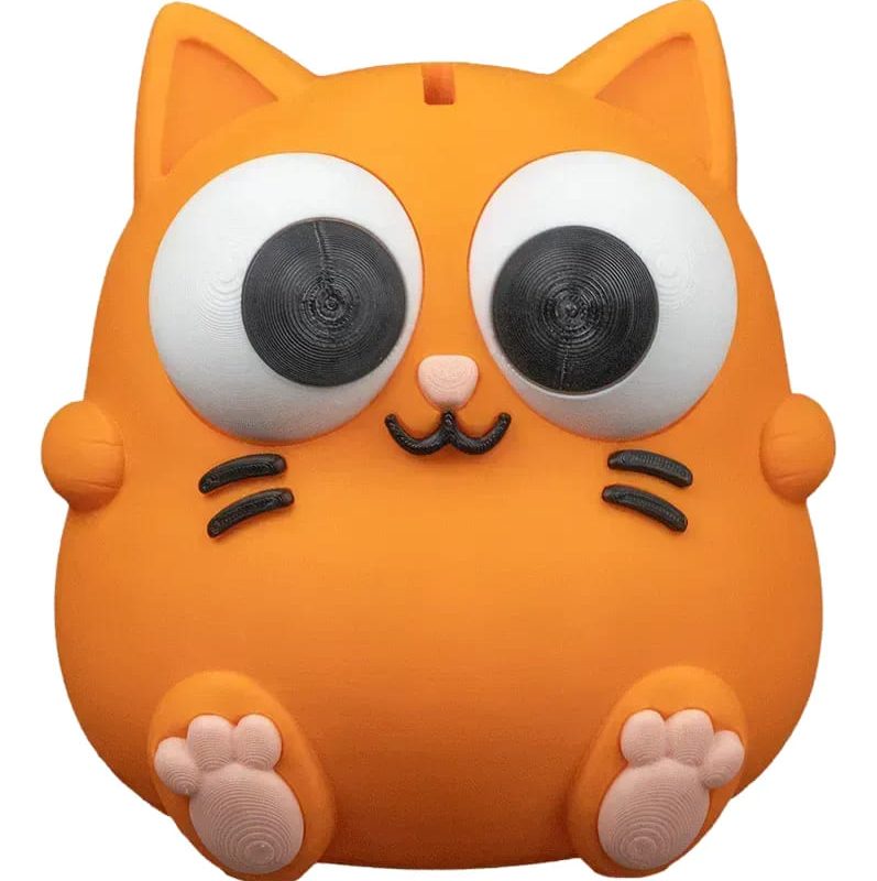 Cofrinho Gato Laranja 'Olho no Dinheiro - Presente Criativo