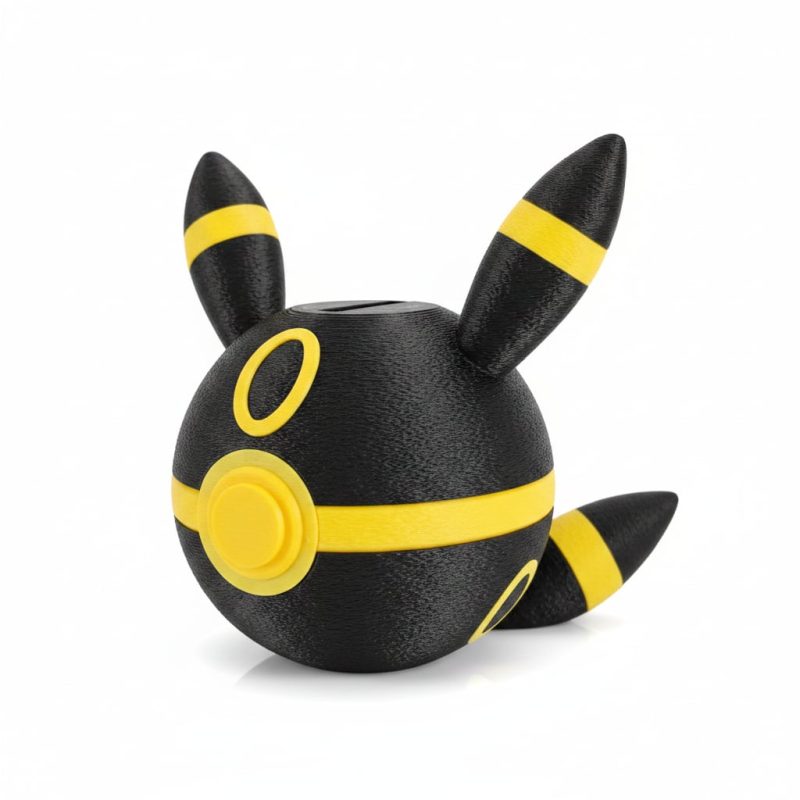 Cofrinho Pokebola Estilo Umbreon Design Moderno e Elegante para Decoração Gamer